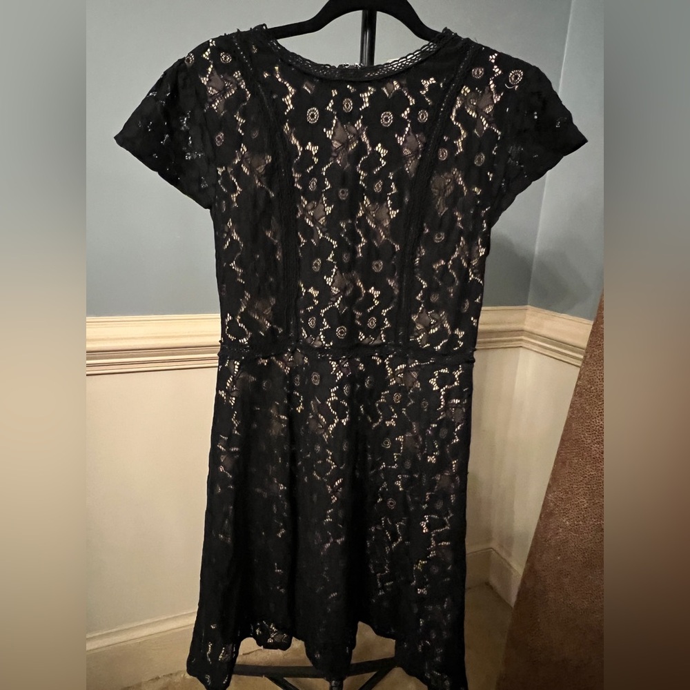 Altar'd State Black‎ Lace Midi Dress large